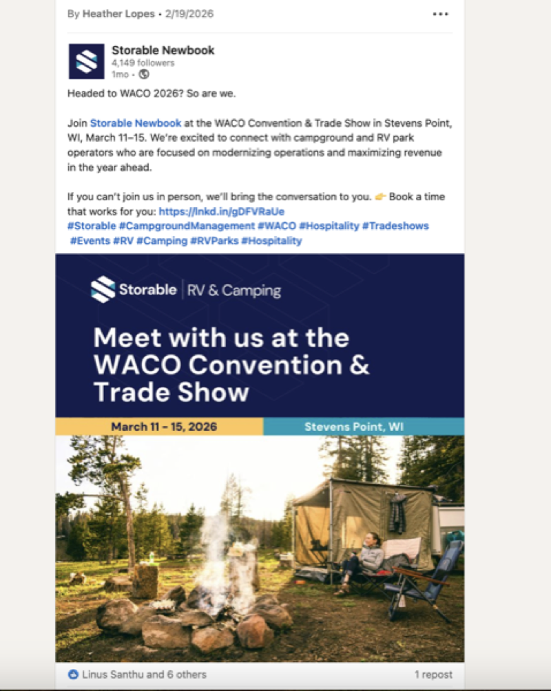 Storable WACO Trade Show post